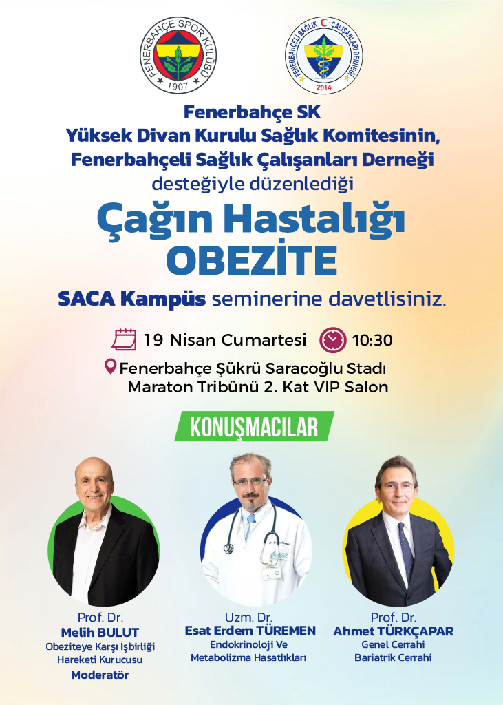 Yüksek Divan Kurulu Sağlık Komisyonumuzun, ‘Çağın Hastalığı Obezite’ Seminerine Davetlisiniz 
